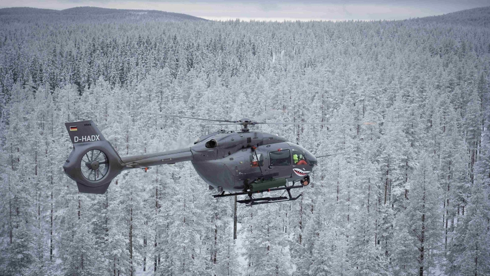 FZ |  Thales Belgium SA – Rockets 70mm (2.75”) : Airbus Helicopters H145M test fires Thales’ Laser Guided Rockets FZ275 LGR